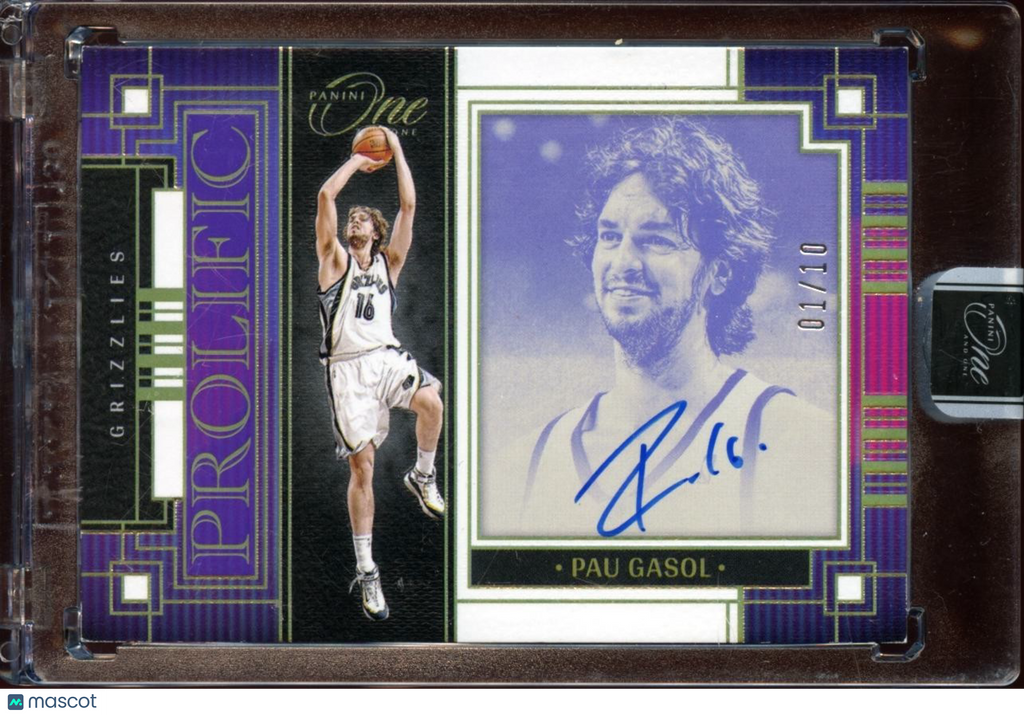 Pau Gasol 2023-24 Panini One and One Auto Autograph Memphis Grizzlies 1/10
