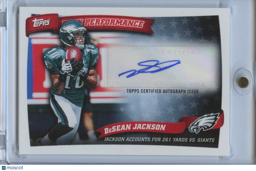 Desean Jackson 2010 Topps Peak Performance Auto Autograph Eagles