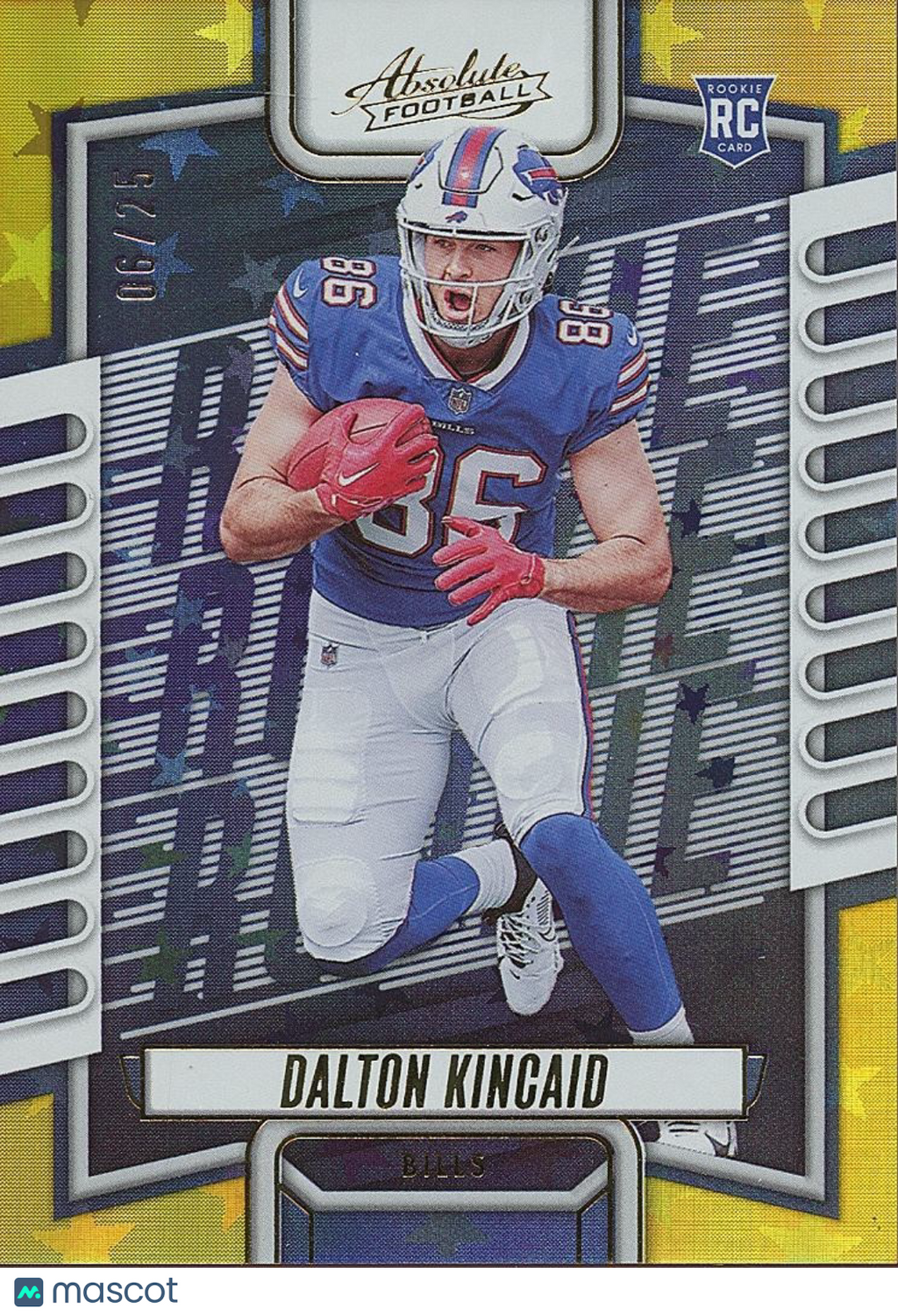Dalton Kincaid 2023 Absolute GOLD Rookie RC Buffalo Bills 6/25