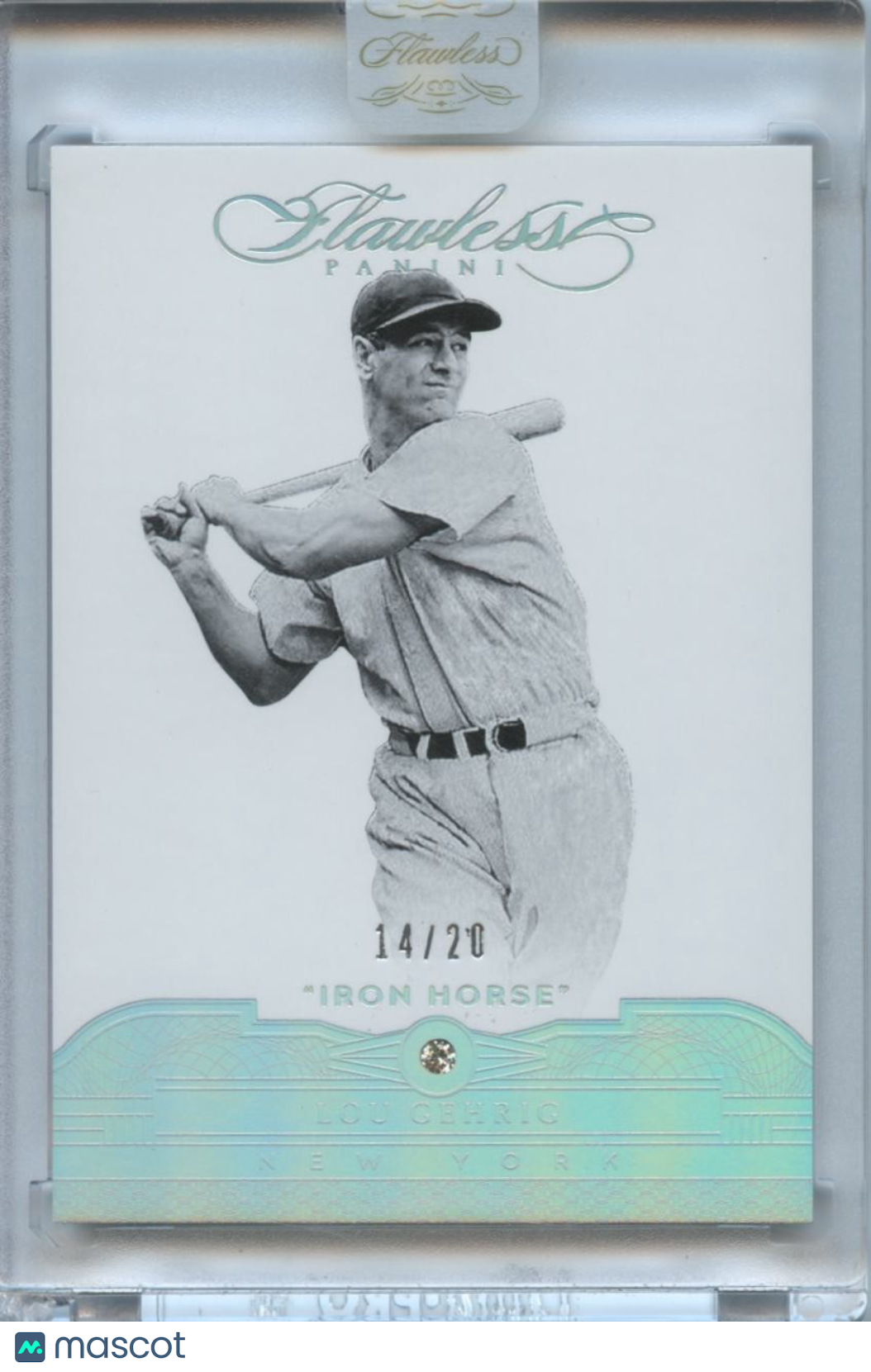 Lou Gehrig 2017 Flawless Diamond Gem Iron Horse New York Yankees 14/20