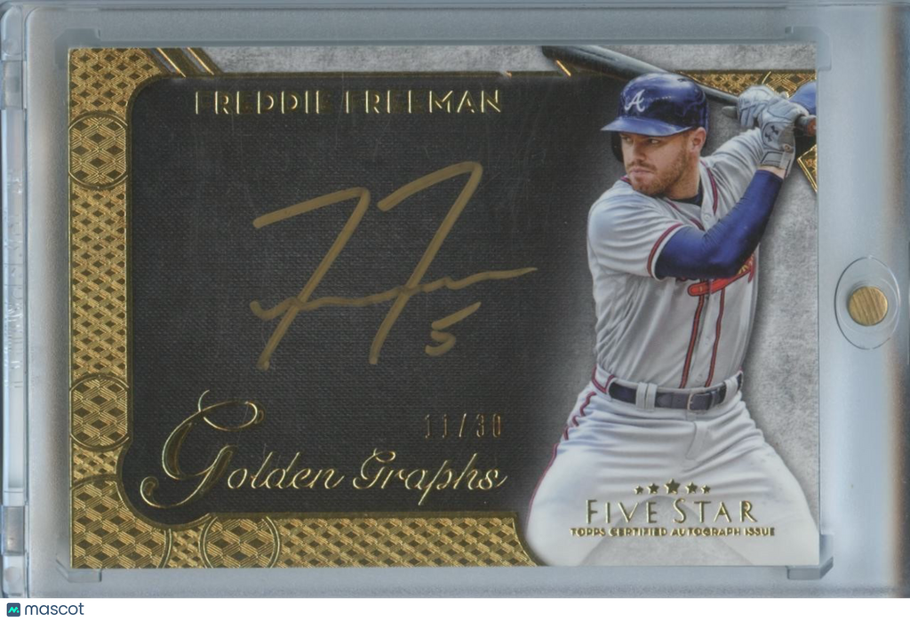 Freddie Freeman 2017 Topps Five Star Gold Ink Auto Autograph Braves 11/30