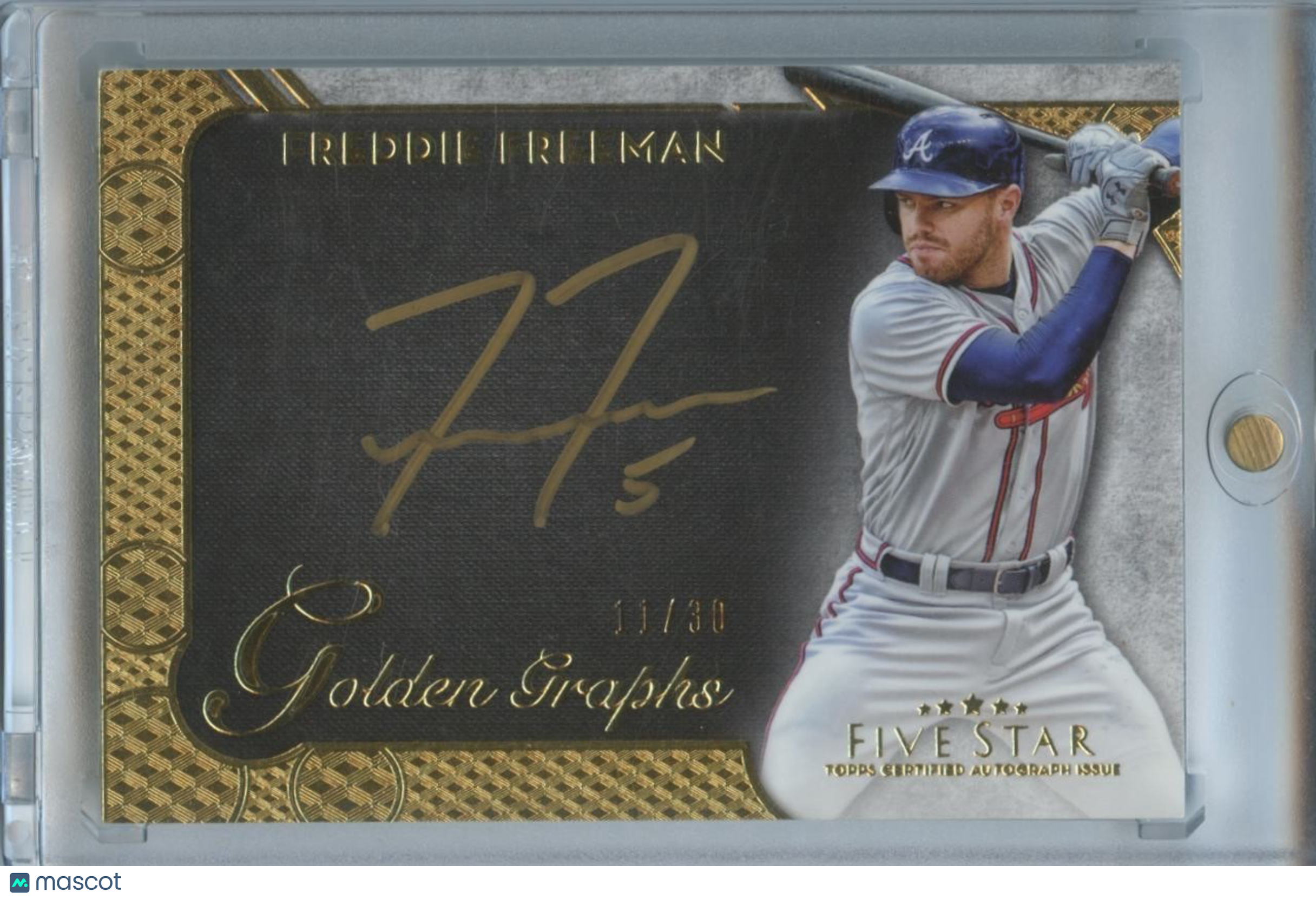 Freddie Freeman 2017 Topps Five Star Gold Ink Auto Autograph Braves 11/30