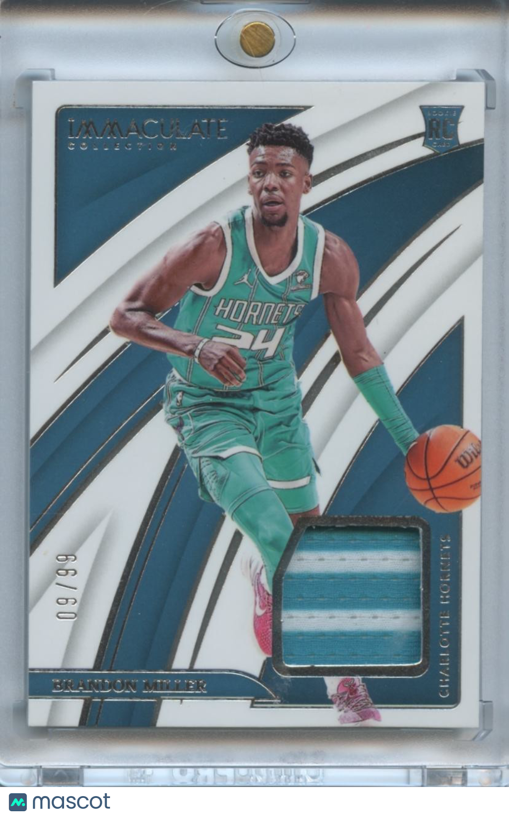 Brandon Miller 2023-24 Immaculate 2 Color Jersey Patch RC Rookie Hornets 9/99
