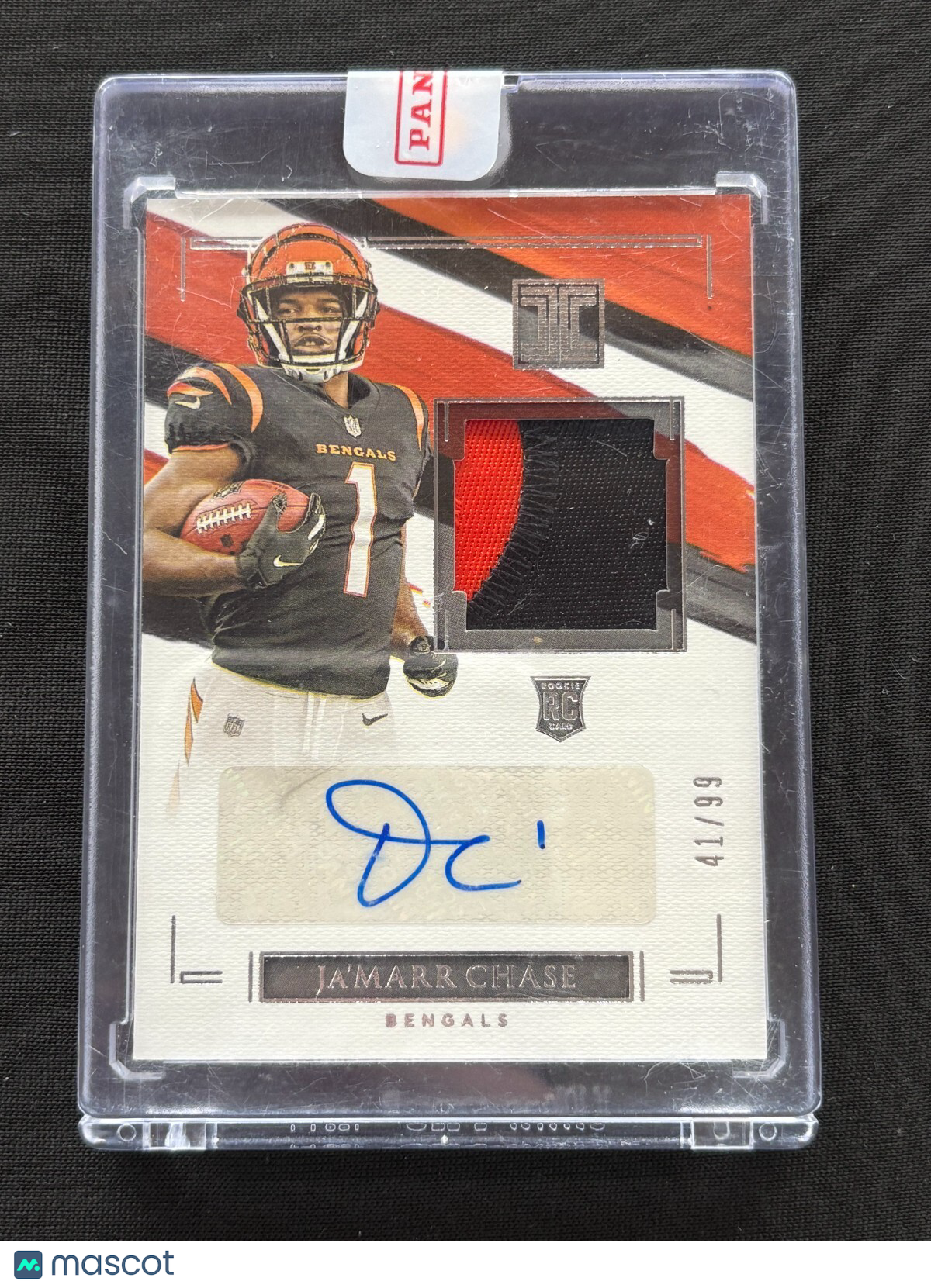 Ja'Marr Chase 2021 Impeccable Auto Autograph Patch RC Cincinnati Bengals 41/99