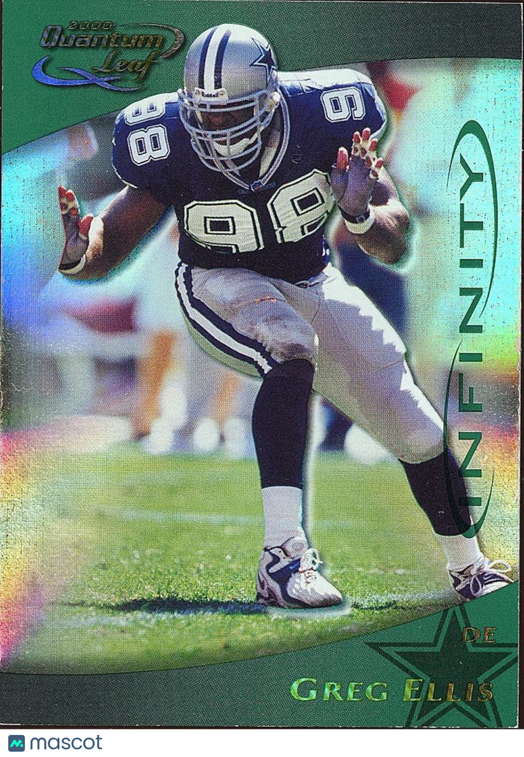 Greg Ellis 2000 Quantum Leaf Infinity Green Dallas Cowboys 77/100 #79