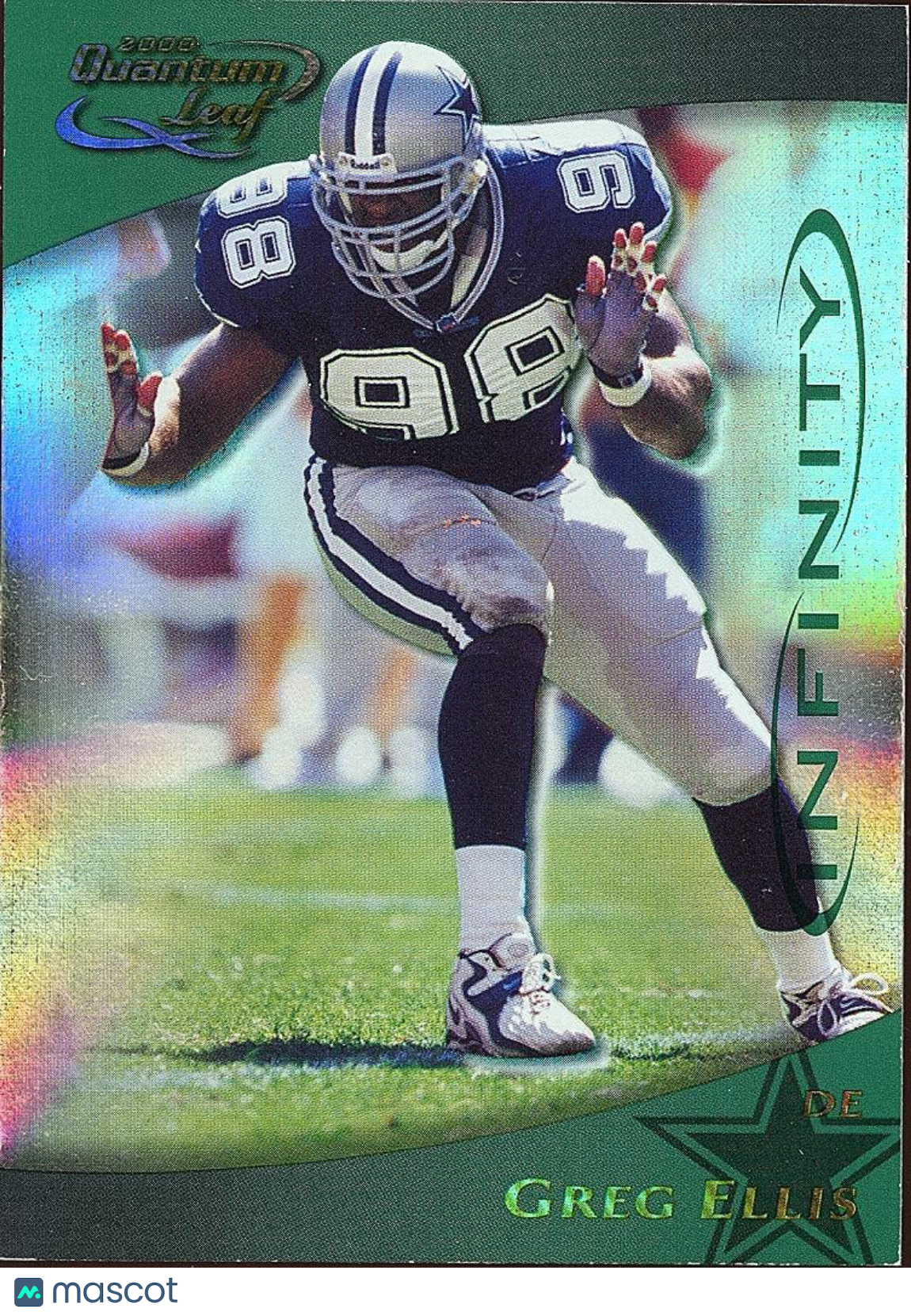 Greg Ellis 2000 Quantum Leaf Infinity Green Dallas Cowboys 77/100 #79