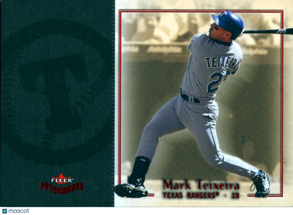 Mark Teixeira 2004 Fleer Patchworks Star Rubies Texas Rangers 11/50
