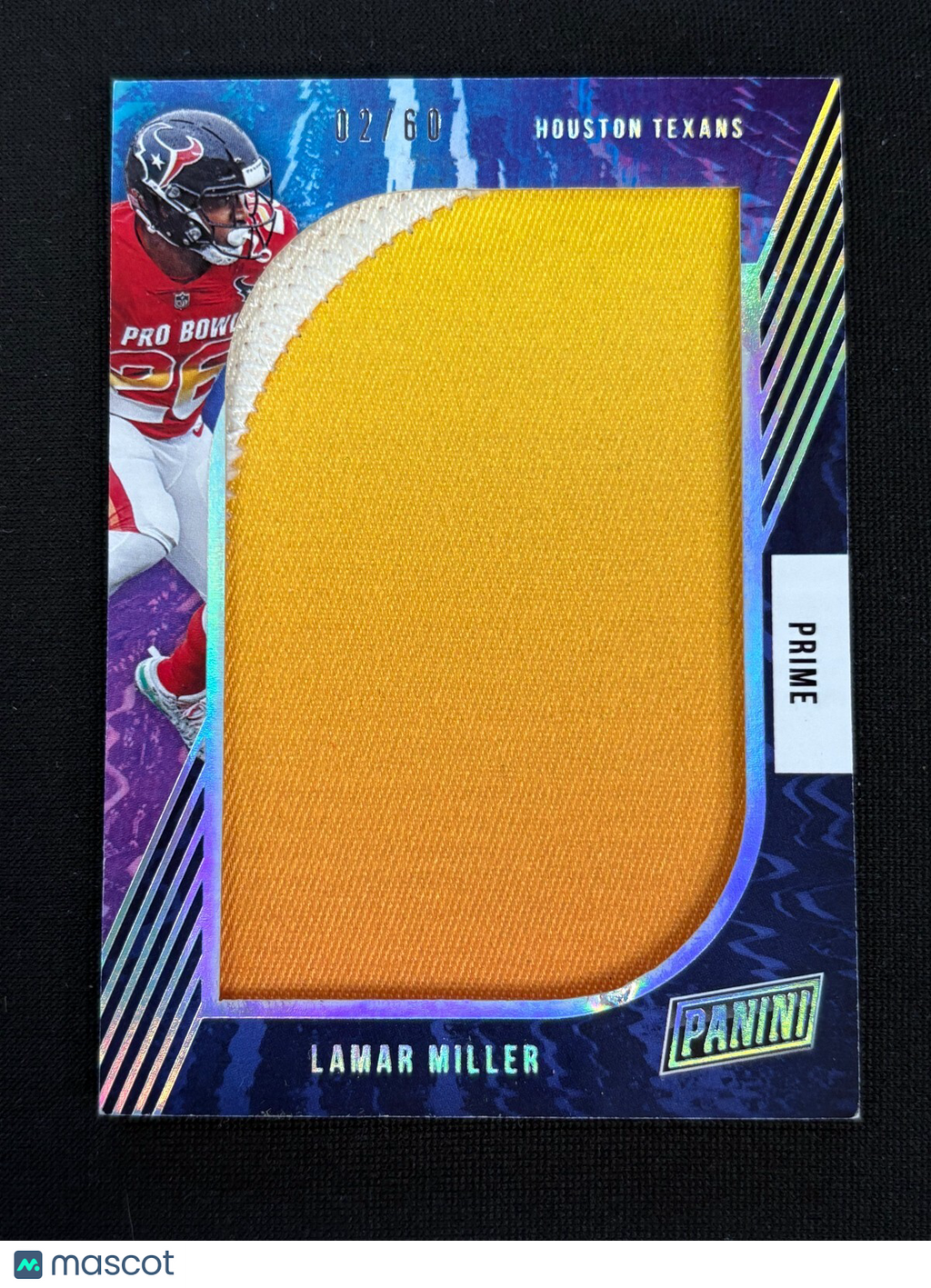 Lamar Miller 2020 Panini Pro Bowl Prime Jumbo Patch Miami U Houston Texans 2/60