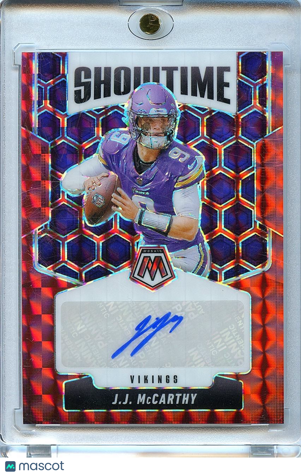 J.J. Mccarthy 2025 Mosaic Showtime Auto Autograph Minnesota Vikings 145/199