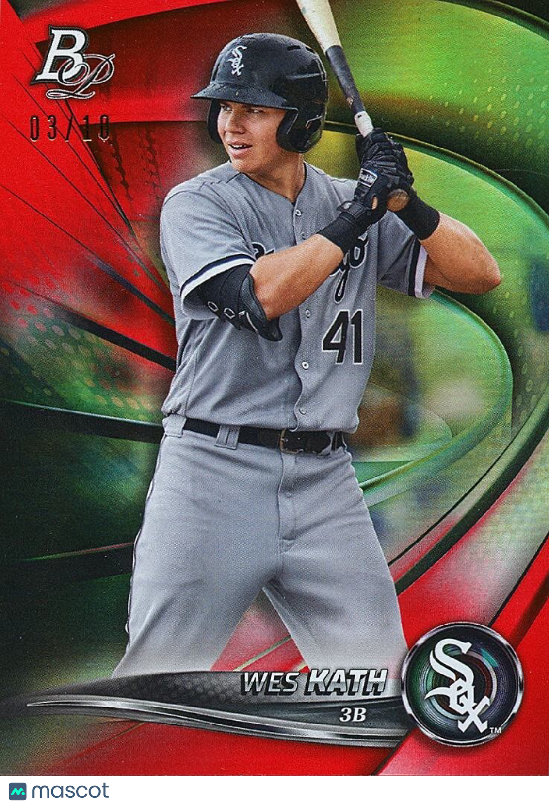 Wes Kath 2022 Bowman Platinum RED SSP Rookie RC Chicago White Sox 3/10