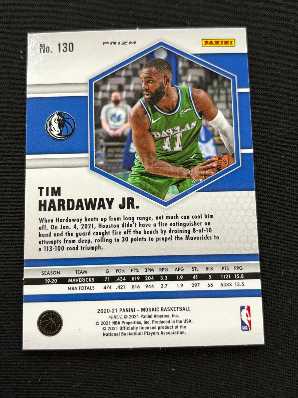Tim Hardaway Jr. 2020-21 Mosaic Genesis Prizm SSP Dallas Mavericks #130