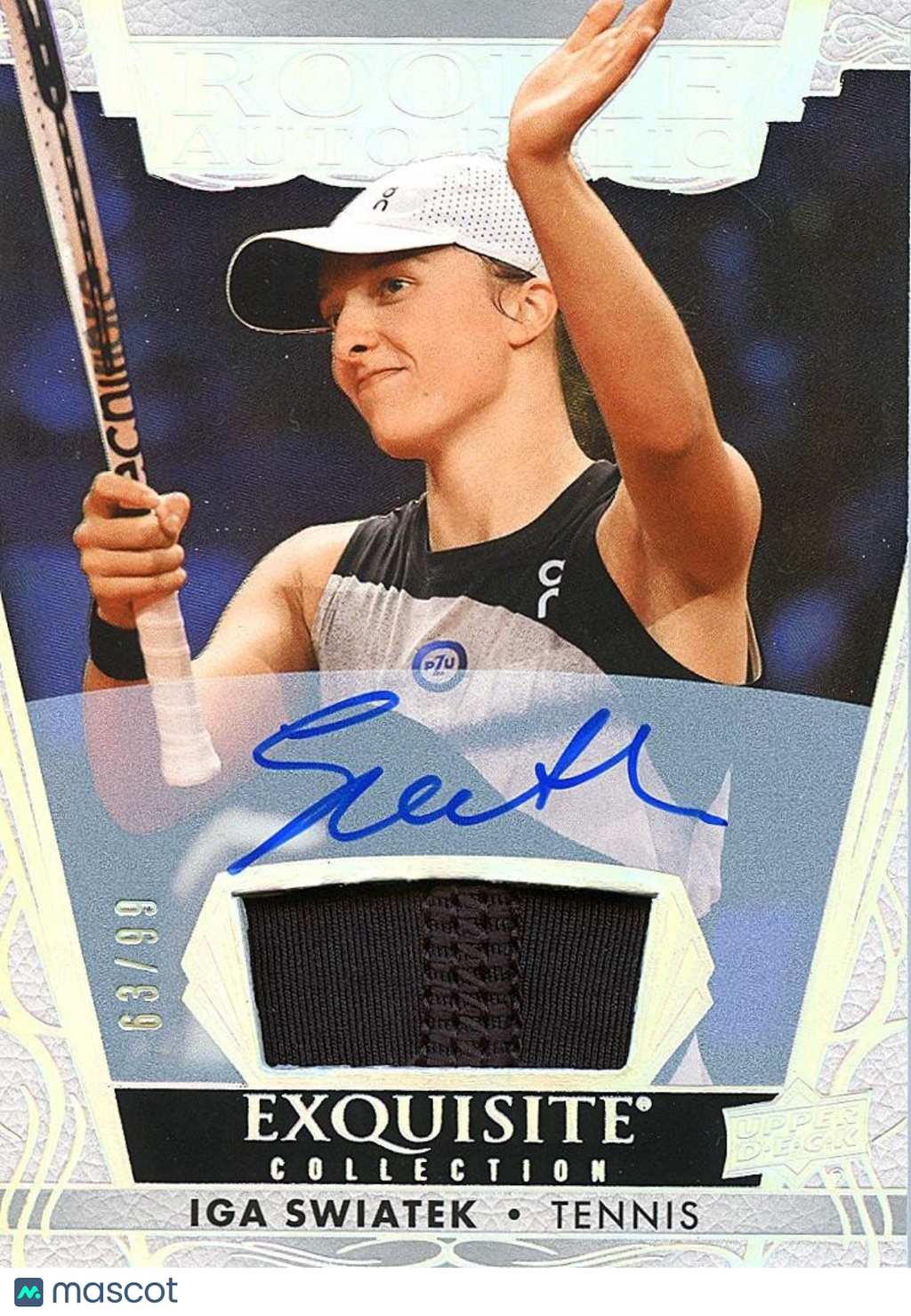 Iga Swiatek 2023 Upper Deck Exquisite Auto Autograph Patch Tennis 63/99