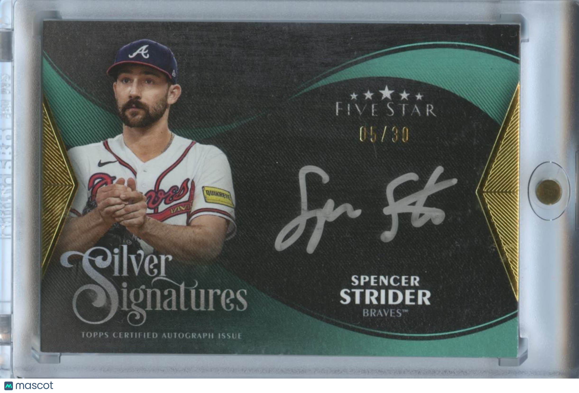Spencer Strider 2024 Five Star on Card Auto Autograph Atlanta Braves 5/30