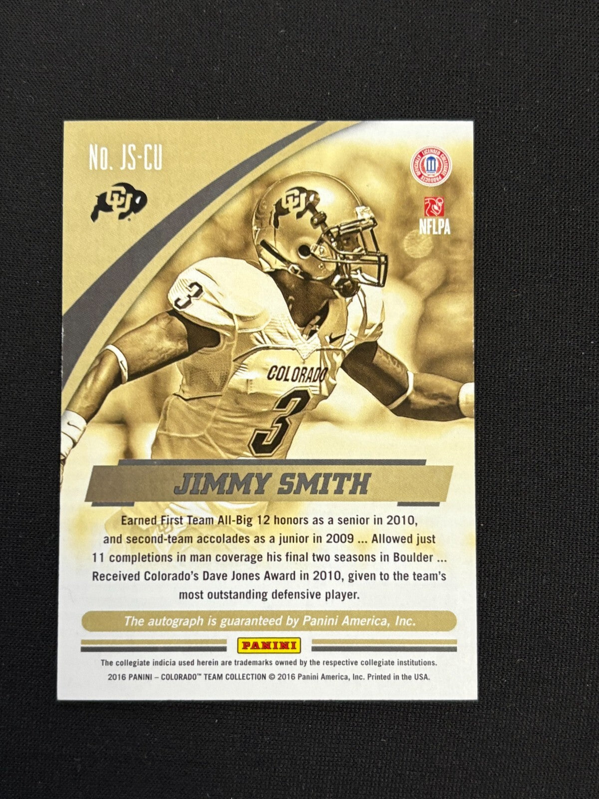 Jimmy Smith 2016 Panini Multisport GOLD Auto Autograph Colorado Buffalo 3/25