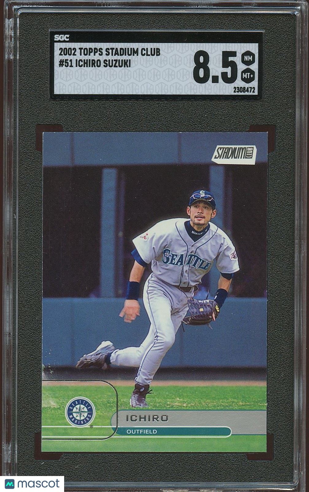 Ichiro Suzuki 2001 Topps Stadium Club Rookie RC Seattle Mariners SGC 8.5