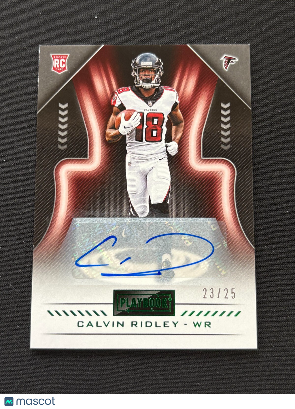 Calvin Ridley 2018 Playbook Auto Autograph RC Rookie SSP Atlanta Falcons 23/25