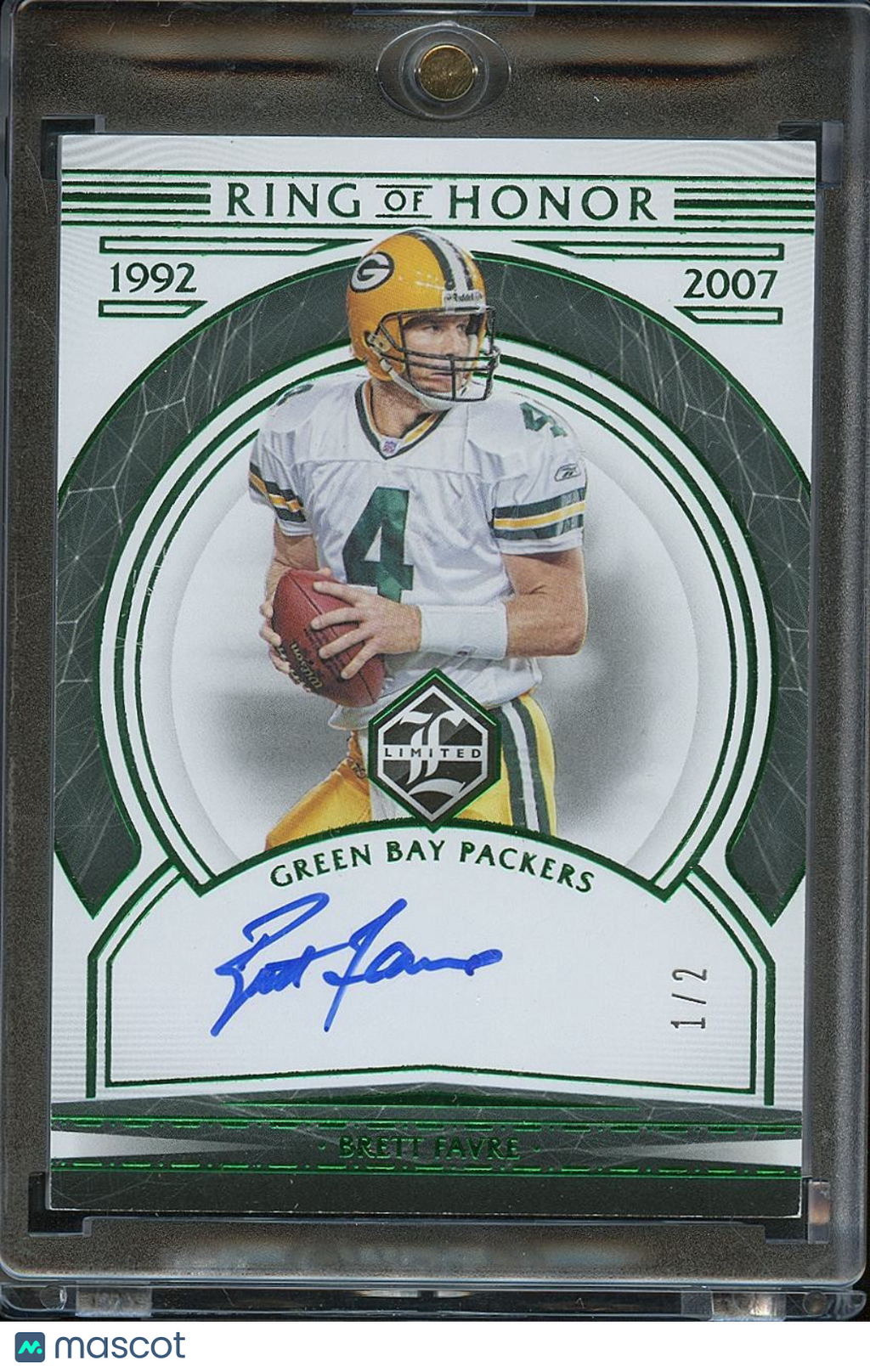 Brett Favre 2020 Limited Ring Of Honor Auto Autograph SSP Green Bay Packers 1/2