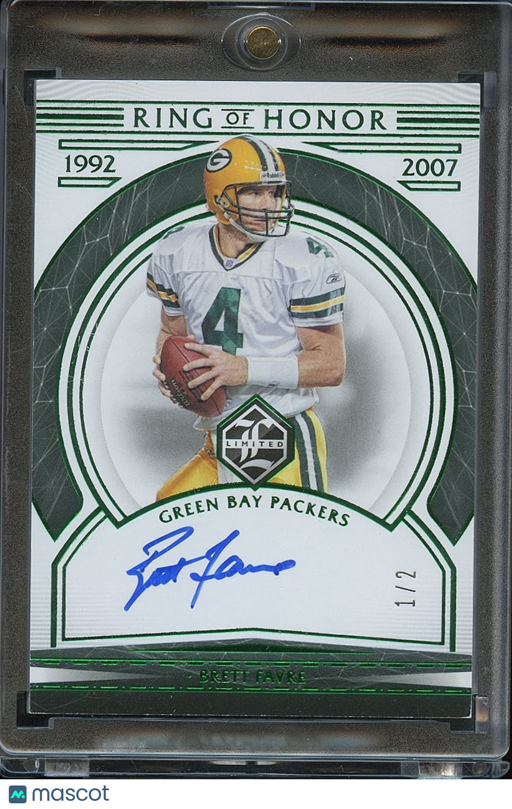 Brett Favre 2020 Limited Ring Of Honor Auto Autograph SSP Green Bay Packers 1/2