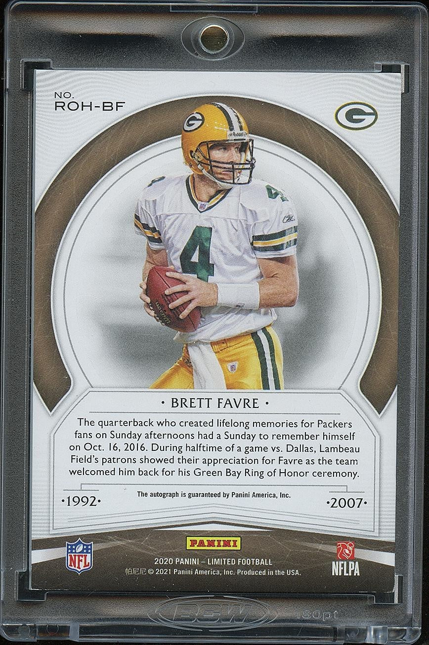Brett Favre 2020 Limited Ring Of Honor Auto Autograph SSP Green Bay Packers 1/2