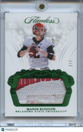Mason Rudolph 2018 Flawless Emerald LOGO Patch RC Oklahoma State Cowboys 2/5