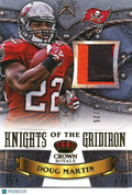 Doug Martin 2013 Crown Royale 3 Color Game Worn Jersey Patch Buccaneers 23/25