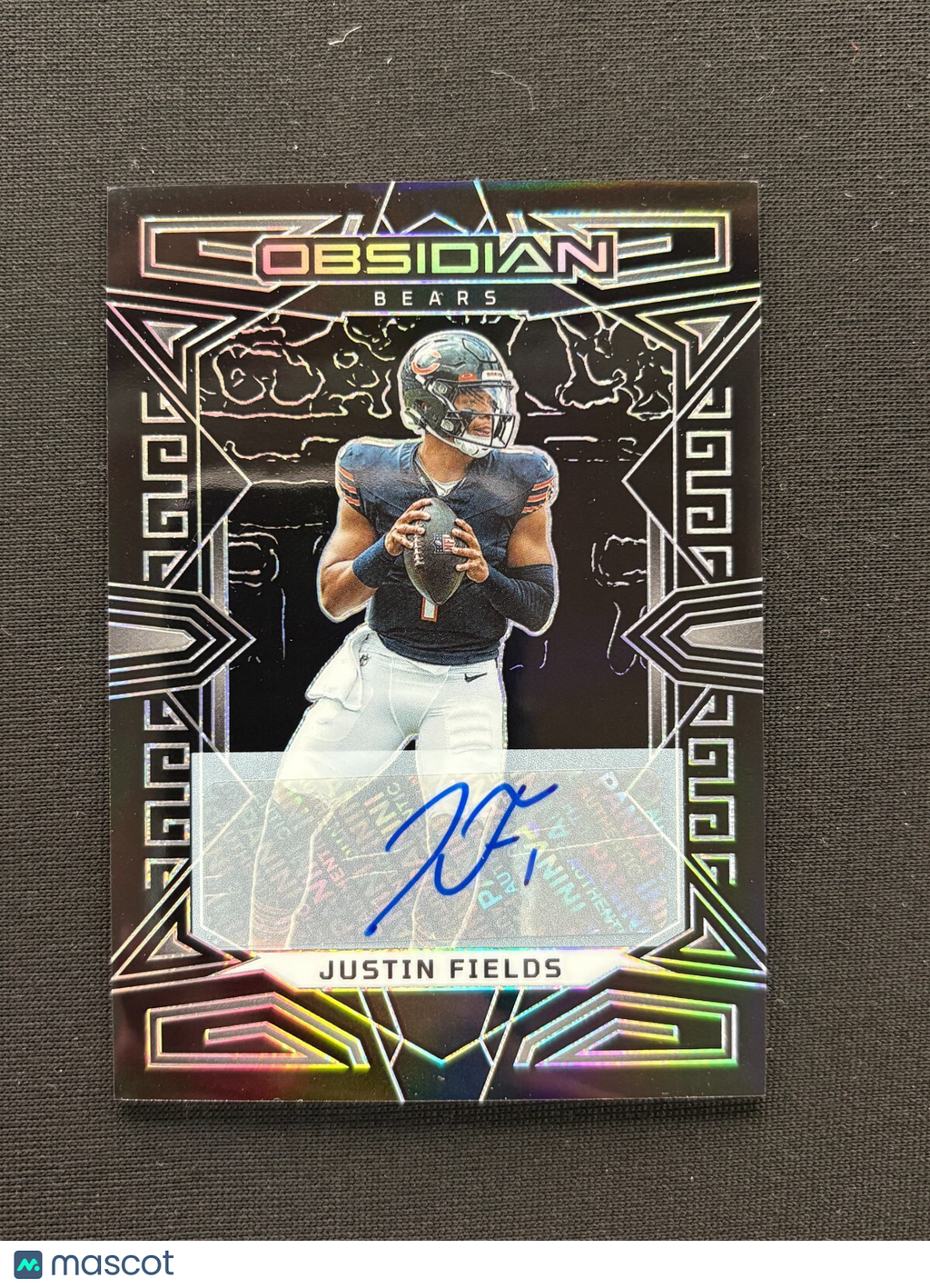 Justin Fields 2023 Obsidian Auto Autograph Chicago Bears New York Jets