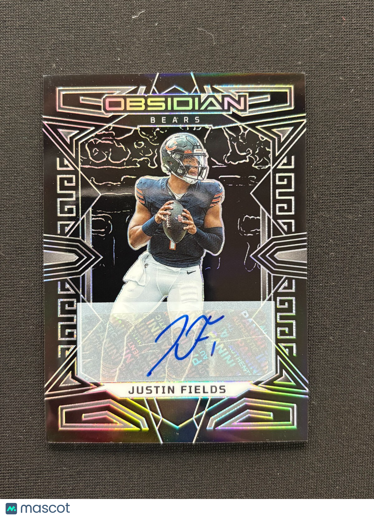 Justin Fields 2023 Obsidian Auto Autograph Chicago Bears New York Jets
