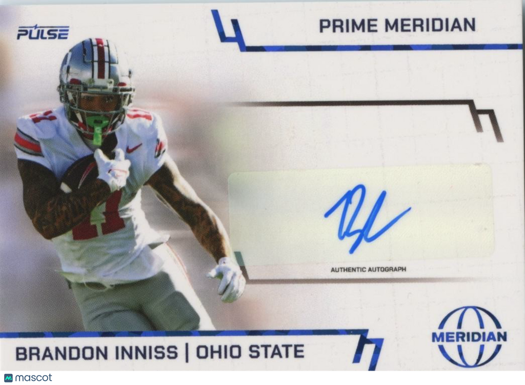 Brandon Inniss 2025 Prime Pulse Auto Autograph SSP RC Ohio State Buckeyes 9/12