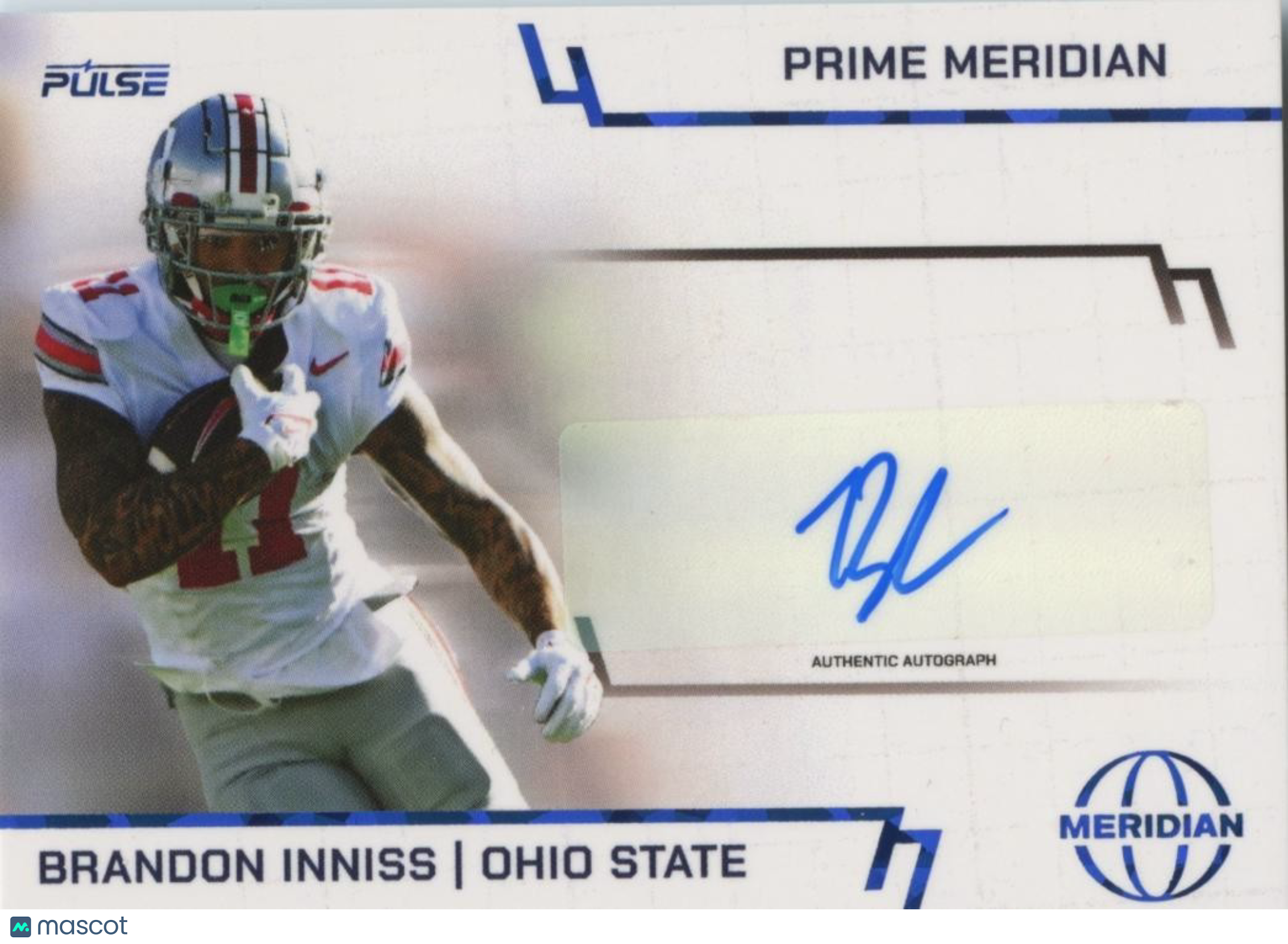 Brandon Inniss 2025 Prime Pulse Auto Autograph SSP RC Ohio State Buckeyes 9/12