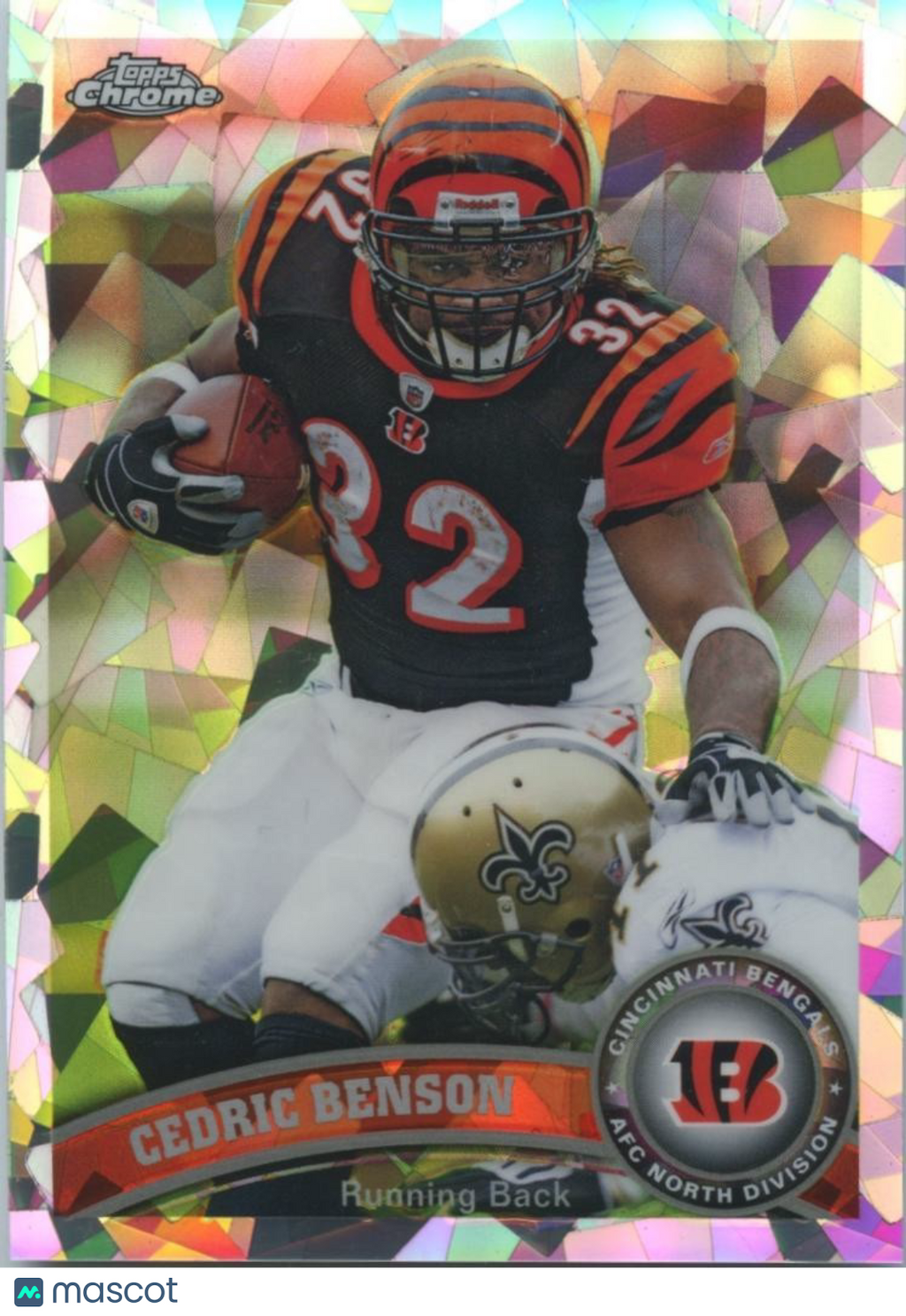 Cedric Benson 2011 Topps Chrome Crystal Atomic Refractor Bengals 66/139