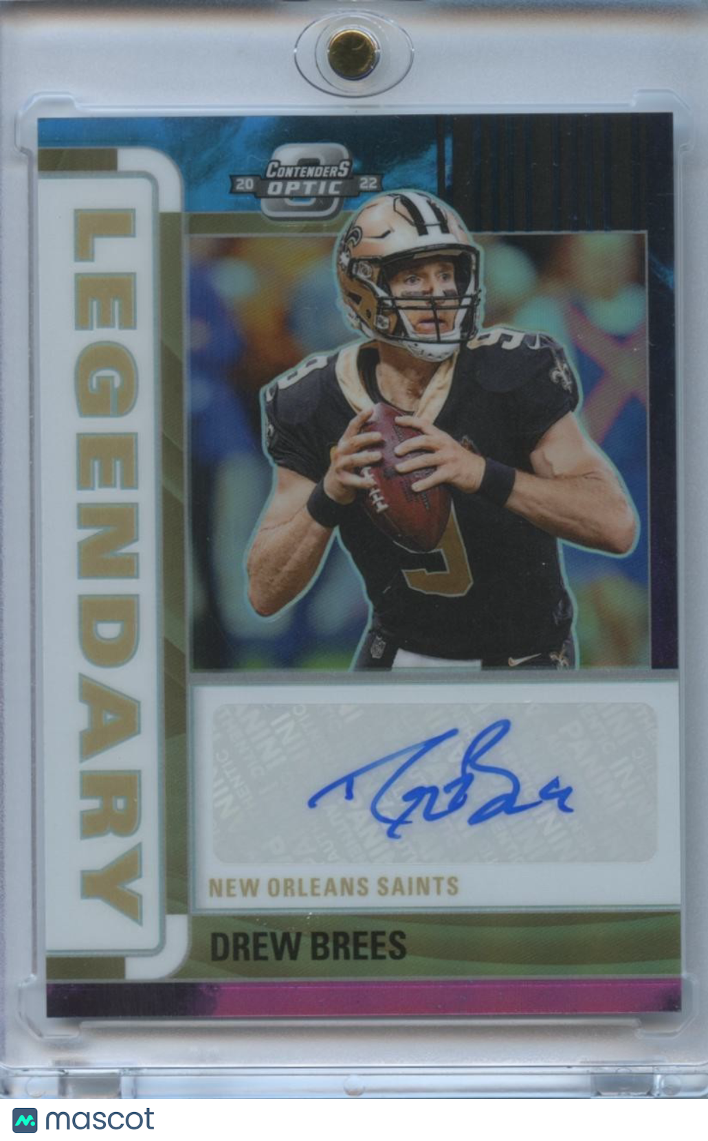 Drew Brees 2022 Contenders Optic Nebula Auto Autograph SSP Saints 1/2 READ