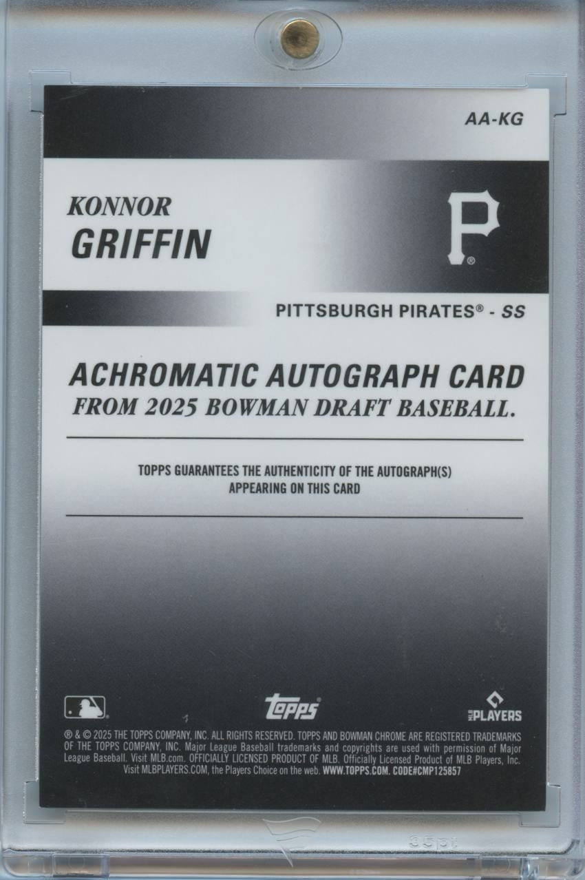 Konnor Griffin 2025 Bowman Chrome GOLD Auto Autograph Pittsburgh Pirates 41/50