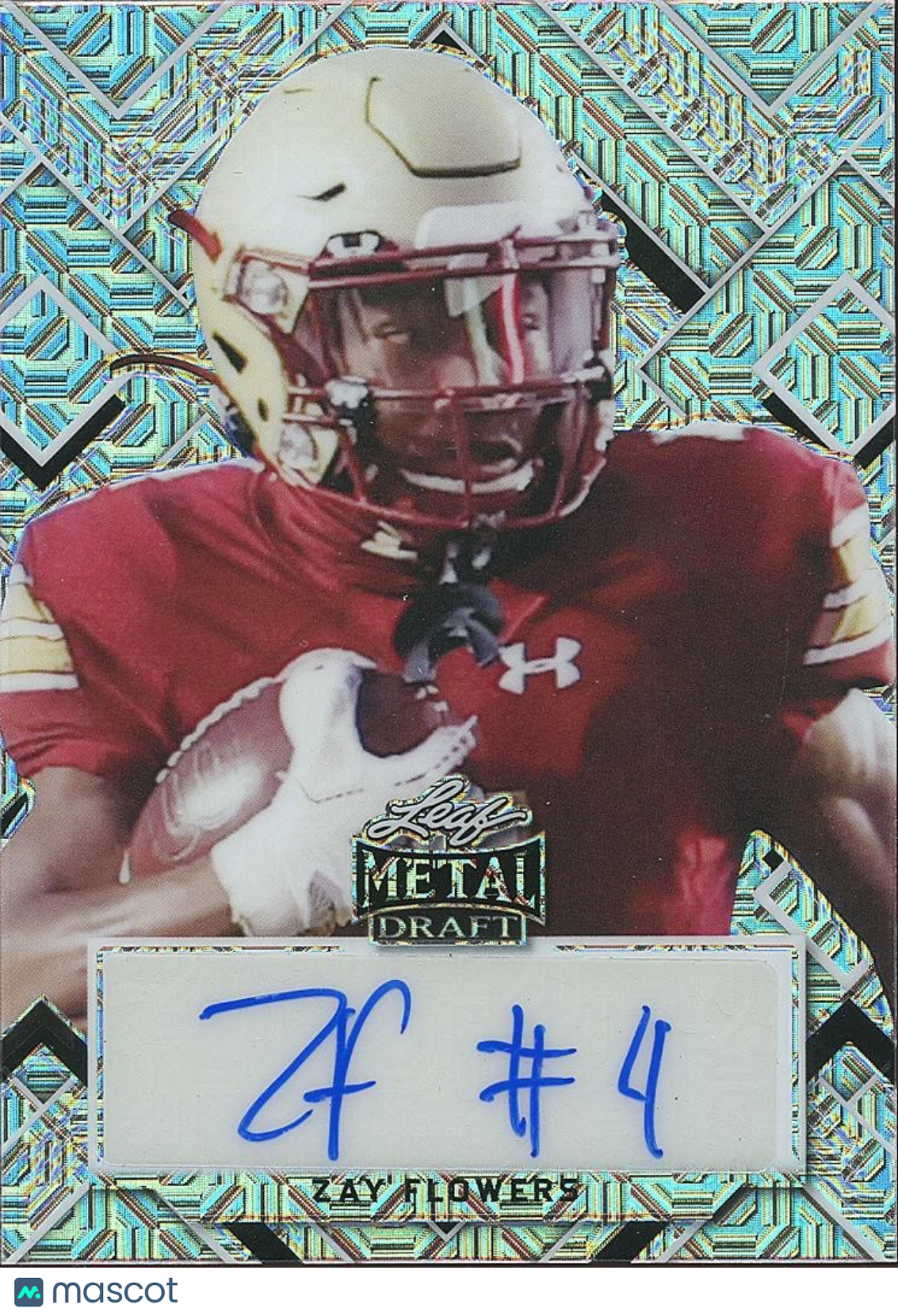 Zay Flowers 2022 Leaf Metal Auto Autograph Rookie RC Baltimore Ravens 18/20