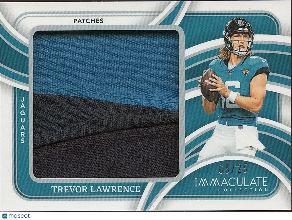 Trevor Lawrence 2024 Immaculate Jumbo Jersey Patch Jacksonville Jaguars 5/25