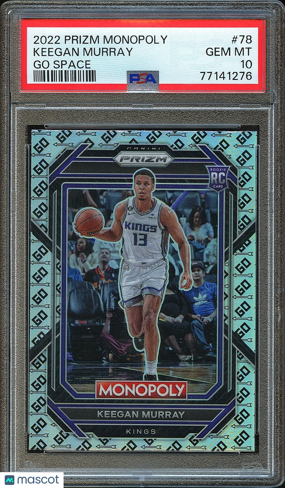 Keegan Murray 2022-23 Prizm Monopoly Go Space Rookie RC SSP Kings PSA 10
