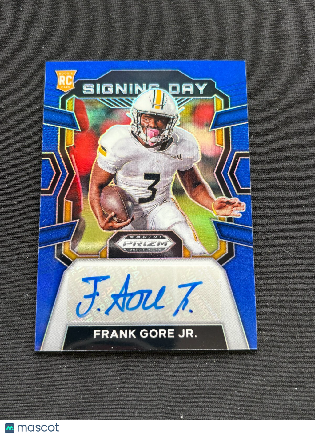 Frank Gore Jr. 2024 Prizm Draft Blue Auto Autograph RC Buffalo Bills 25/149