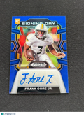 Frank Gore Jr. 2024 Prizm Draft Blue Auto Autograph RC Buffalo Bills 25/149