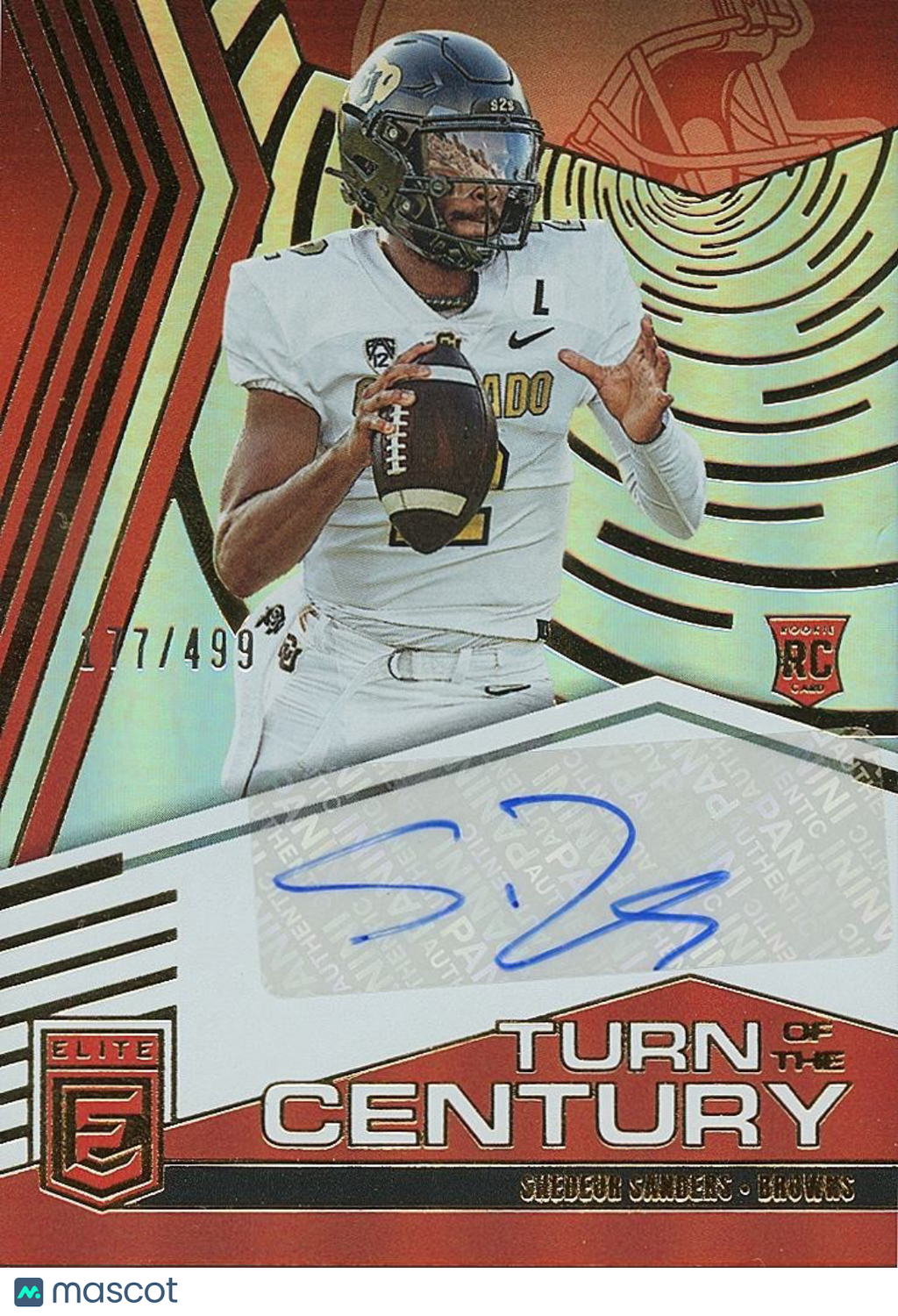 Shedeur Sanders 2025 Elite Auto Autograph Rookie RC Colorado Buffaloes 177/499