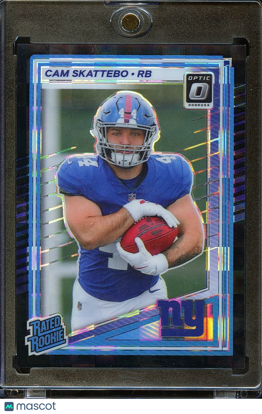 Cam Skattebo 2025 Optic Rated Rookie Black Pandora Prizm RC New York Giants 4/25