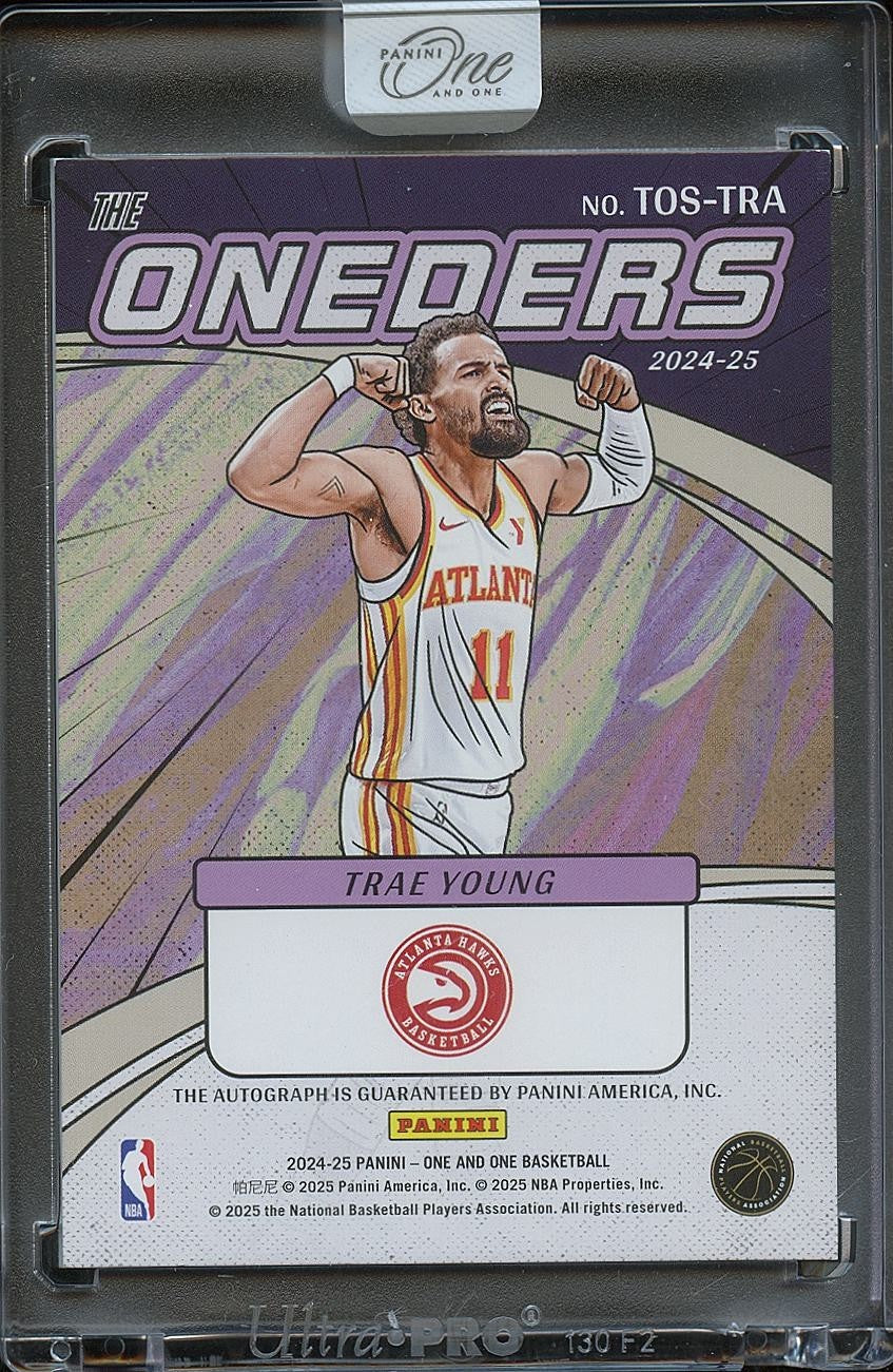 Trae Young 2024-25 Panini One Oneders On Card Auto Autograph Atlanta Hawks 27/99