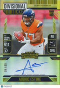 Audric Estime 2024 Contenders On Card Auto Autograph RC Denver Broncos 4/99
