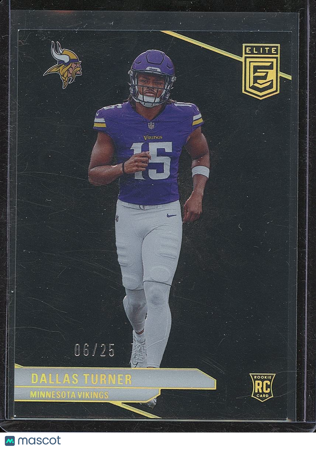 Dallas Turner 2024 Elite Black Rookie RC Minnesota Vikings 6/25 #170