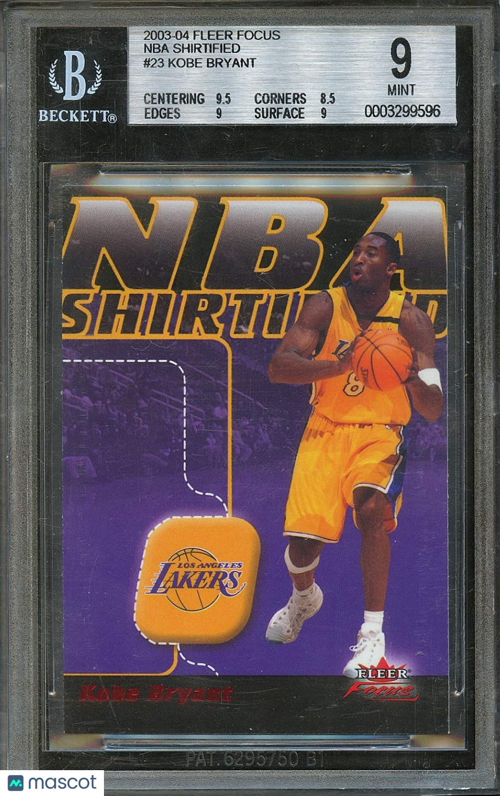 Kobe Bryant 2003-04 Fleer Focus NBA Shirtified Los Angeles Lakers BGS 9