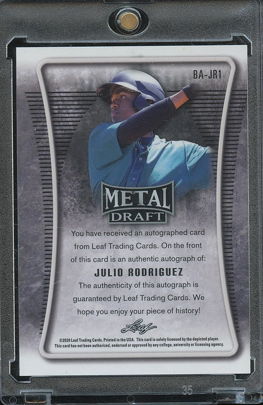 Julio Rodriguez 2020 Leaf Metal Auto Autograph RC Rookie Seattle Mariners