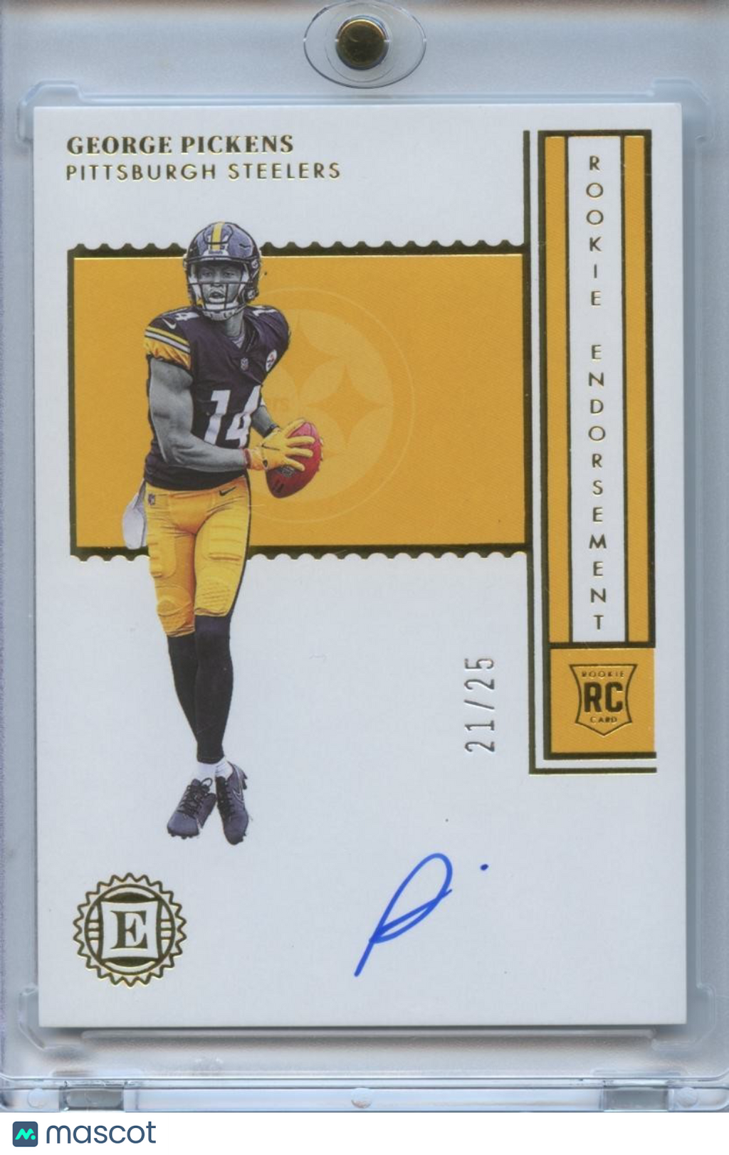 George Pickens 2022 Encased Auto Autograph RC Rookie Steelers Cowboys 21/25