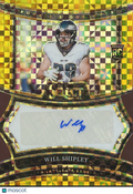 Will Shipley 2024 Select GOLD Auto Autograph Die-Cut RC Philadelphia Eagles 3/10