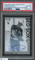 Jarren Duran 2022 Archives Negative Auto Autograph RC Boston Red Sox PSA 10