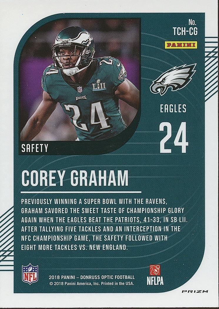 Corey Graham 2018 Optic The Champ Is Here SSP Velocity Lazer Philadelphia Eagles