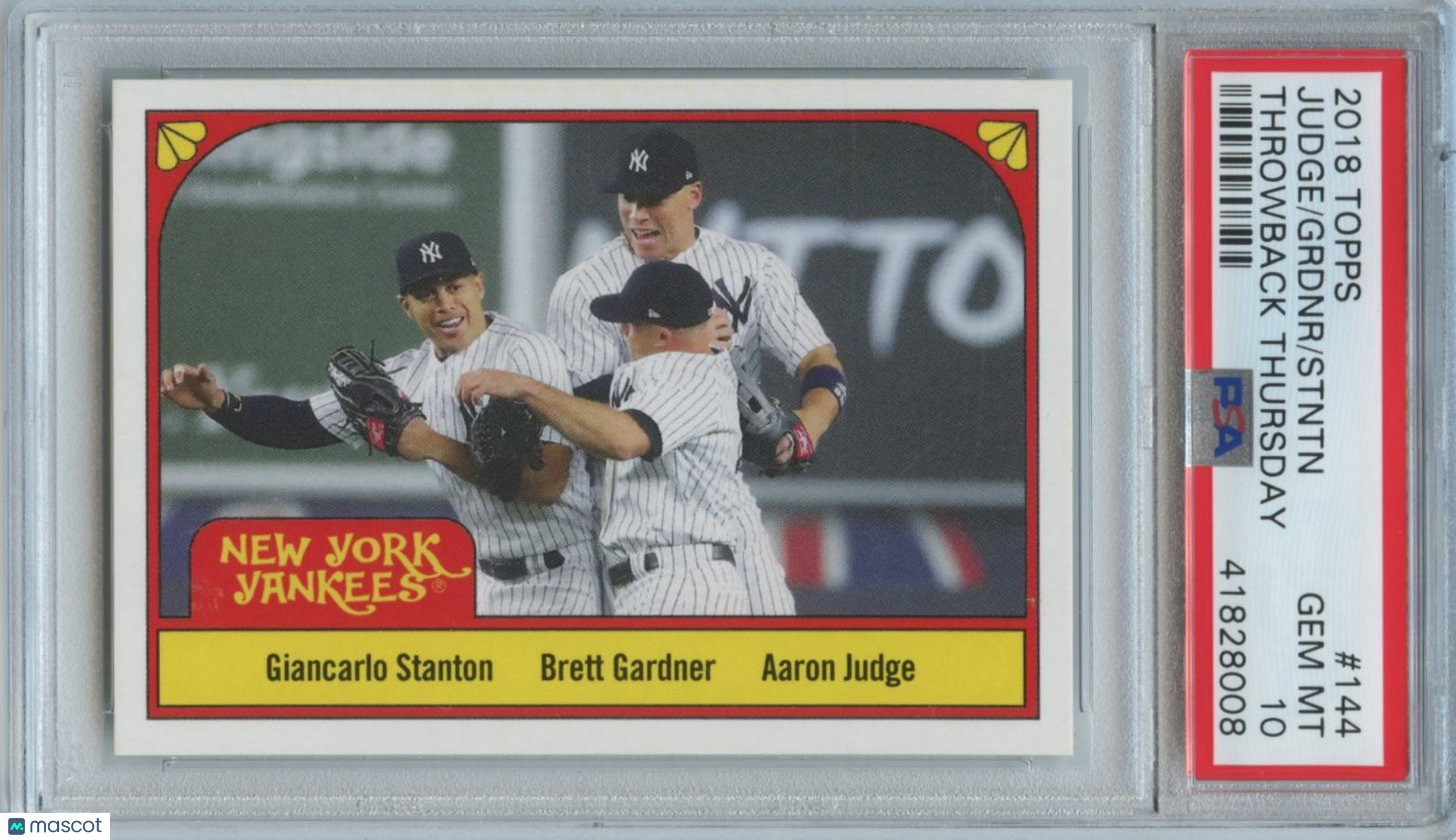 Aaron Judge 2018 Topps Throwback Thursday Rookie RC New York Yankees #144 PSA 10