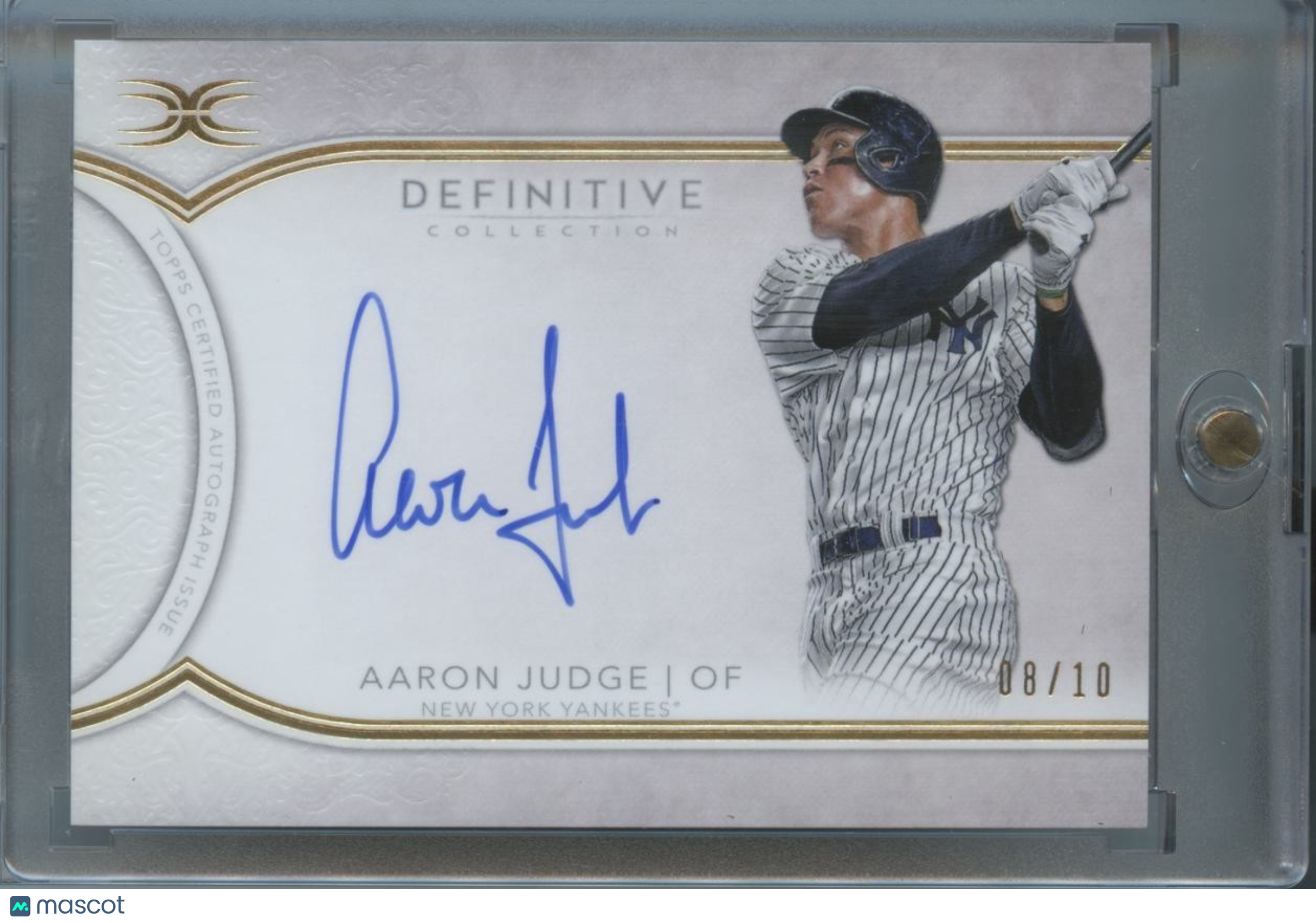 Aaron Judge 2018 Topps Definitive Auto Autograph New York Yankees 8/10